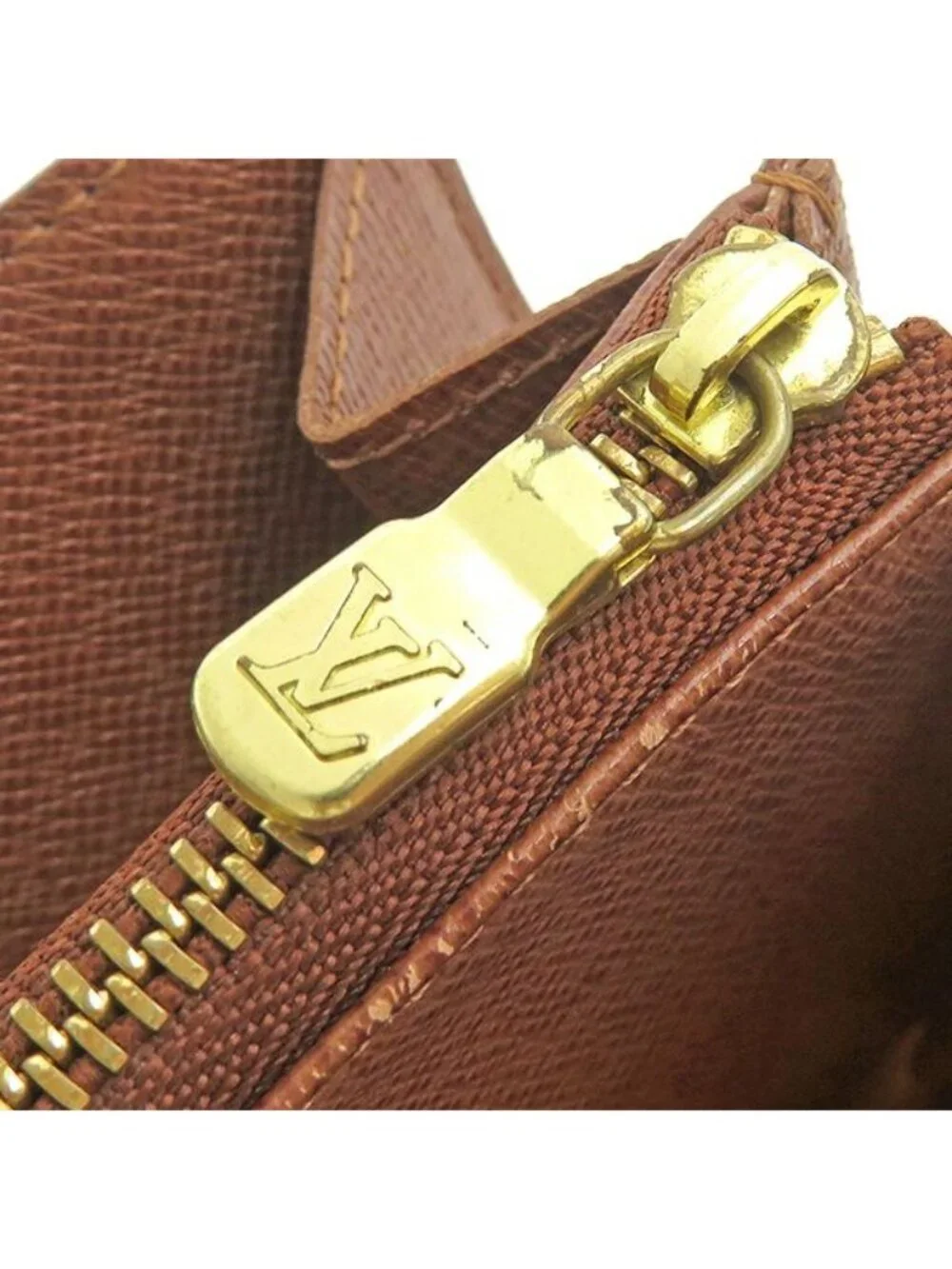 Louis Vuitton Wallet Portefeuille Sarah Monogram Canvas Gold Brown Bifold